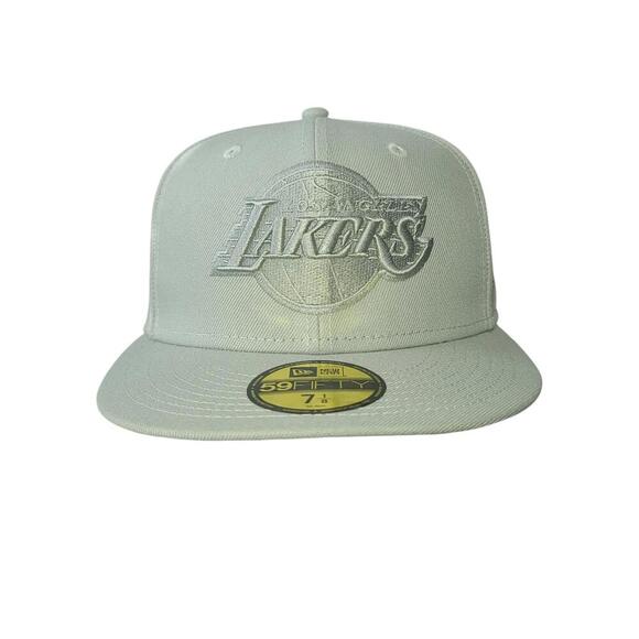 New Era Los Angeles Lakers Cap - Mint Green 59FIFTY Fitted Size 7 1/8 - Picture 1 of 8